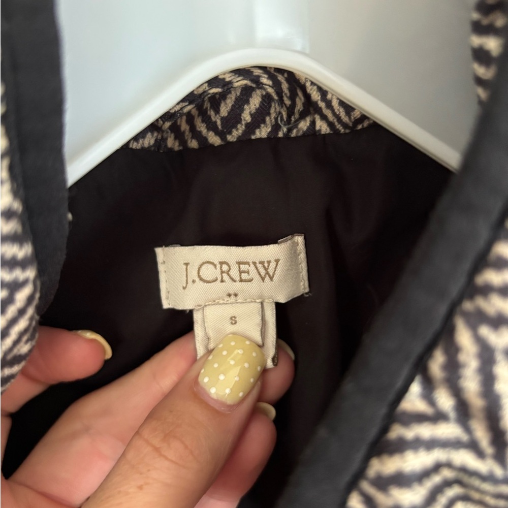 J. Crew Black and White Quilted Vest with Diamond Stitching - Picture 2 of 3